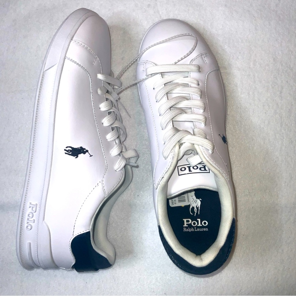 Polo Ralph Lauren Men’s Heritage Court lll Leather Sneaker Size 10 - Picture 7 of 14